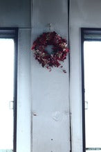 ドライフラワーリース「ドライフラワー紅葉ミナヅキとアロニアのレッド系リース」ドライ リース お祝い ギフト Sサイズ