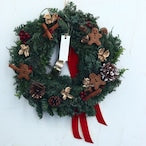 フレッシュリース「KALIANgのオーセンティックなクリスマスリース」Wreath Lサイズ クリスマスギフト トラッドスタイル 赤 緑