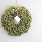 ドライフラワーリース「ドライフラワーアジサイのグリーンリース」ドライ リース お祝い ギフト Lサイズ