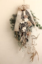 スノースワッグ「雪降るクリスマススワッグ」SWAG Lサイズ クリスマスギフト クリスマススワッグ スノー仕様