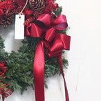 クリスマスリース「RED HOTなクリスマスリース」リースM サイズ ドア飾り クリスマスギフト 赤系 自然素材