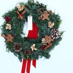 フレッシュリース「KALIANgのオーセンティックなクリスマスリース」Wreath Lサイズ クリスマスギフト トラッドスタイル 赤 緑