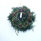 フレッシュリース「クリスマスのシンプルなグリーンリース」Wreath Lサイズ クリスマスギフト トラッドスタイル クリスマスリース  緑