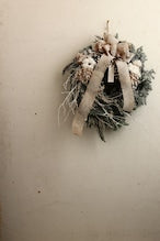 スノーリース「雪降るクリスマスリース」Wreath Lサイズ クリスマスギフト  クリスマスリース  スノー仕様