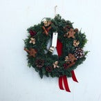 フレッシュリース「KALIANgのオーセンティックなクリスマスリース」Wreath Lサイズ クリスマスギフト トラッドスタイル 赤 緑