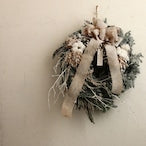 スノーリース「雪降るクリスマスリース」Wreath Lサイズ クリスマスギフト  クリスマスリース  スノー仕様