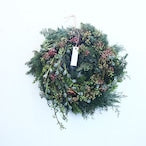 フレッシュリース「クリスマスのシンプルなグリーンリース」Wreath Lサイズ クリスマスギフト トラッドスタイル クリスマスリース  緑