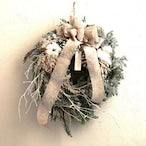 スノーリース「雪降るクリスマスリース」Wreath Lサイズ クリスマスギフト  クリスマスリース  スノー仕様