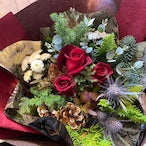 花束「シックなオトナ クリスマスブーケ」Mサイズ ブーケ　クリスマス　ギフト　